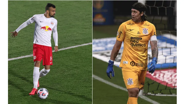 RB Bragantino X Corinthians se enfrentam neste sábado, 2/10. (Fotos: AGIF)