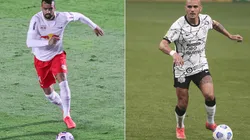 O duelo RB Bragantino X Corinthians será às 19h00. (Fotos: AGIF)