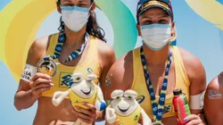 Rebecca/Talita campeãs da etapa Open. (Foto: Divulgação CBV)