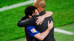 Guardiola e Messi trabalharam juntos por quatro temporadas no Barcelona (Foto: Getty Images)