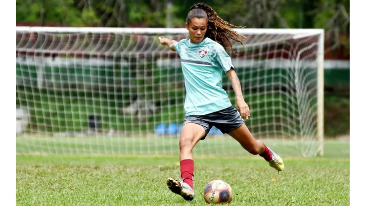 Treino do time feminino do Tricolor das Laranjeiras, que disputa o Carioca 2021 também. (Foto: MAILSON SANTANA/FLUMINENSE FC)