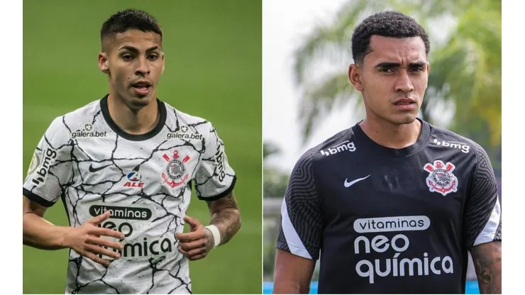 Gabriel Pereira e Du Queiroz: jovens se destacam no clássico e ganham espaço aos poucos com Sylvinho (Twitter/Reprodução)