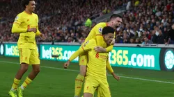 Jogadores do Liverpool comemoram gol contra o Brentford (Foto: Getty Images)