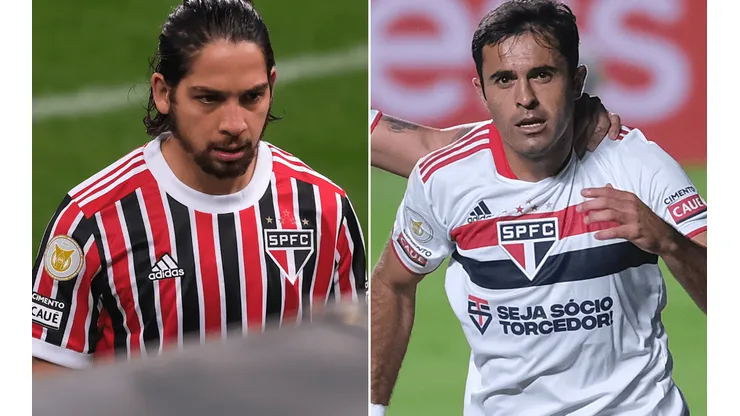 Benítez e Eder: pouco utilizados por Crespo (Fotos: Marcello Zambrana/AGIF)