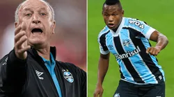 Felipão e Campaz: técnico voltou a explicar 'sumiço' do gringo (Fotos: Jorge Rodrigues/AGIF e Pedro H. Tesch/AGIF)