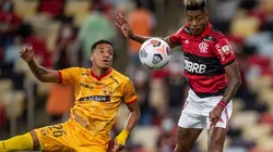 Bruno Henrique marcou os dois gols da vitória do Flamengo sobre o Barcelona | Crédito: Thiago Ribeiro/AGIF