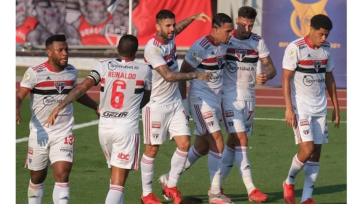 Jogadores pendurados do São Paulo para o confronto contra o América-MG, pelo Campeonato Brasileiro. (Foto: Marcello Zambrana/AGIF)