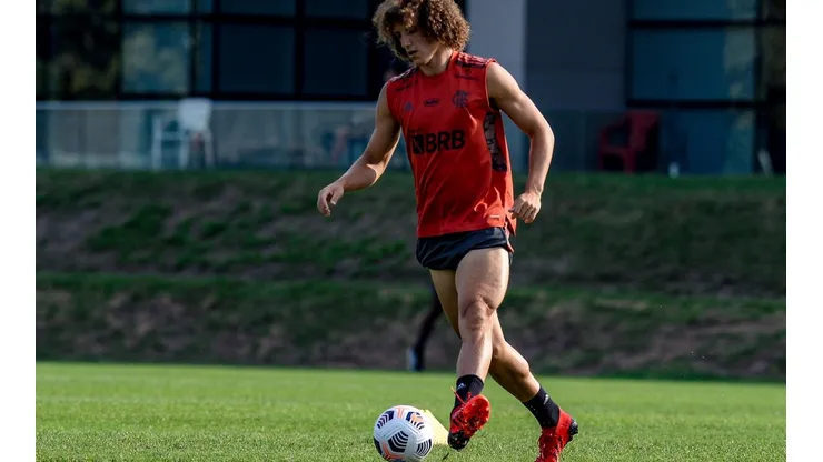 David Luiz realizou 40 km de distância total e 2 km de distância de alta intensidade | Crédito: Marcelo Cortes / CRF