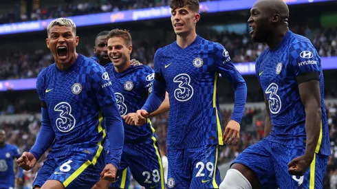 Thiago Silva comemora com os companheiros o gol marcado diante do Tottenham (Foto: Getty Images)