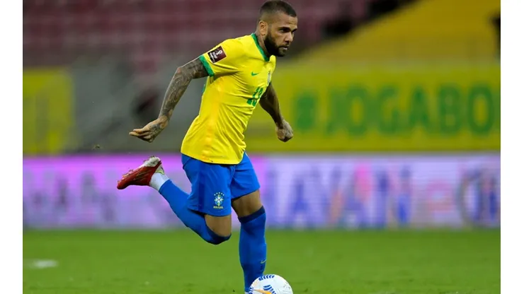 Daniel Alves em jogo da Seleção Brasileira