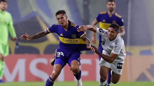 Vinicius Balieiro, do Santos, em partida contra o Boca Juniors