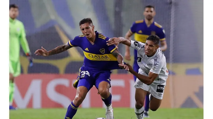 Vinicius Balieiro, do Santos, em partida contra o Boca Juniors