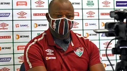 Marcão analisou o empate contra o Cuiabá em entrevista coletiva (Foto: MAILSON SANTANA/FLUMINENSE FC)