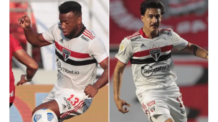 Luan e Gabriel Neves: 'dor de cabeça boa' para Crespo no Tricolor (Fotos: Rubens Chiri / saopaulofc.net / Divulgação)