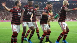 Jogadores do Flamengo comemoram gol contra o Grêmio, em 2019 (Foto: Getty Images)