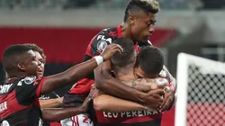 Comemoração dos jogadores do Flamengo (Foto: Getty Images)