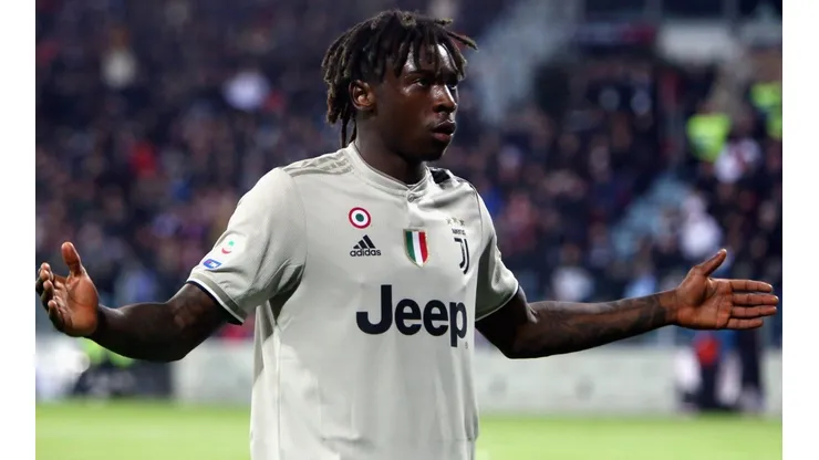 Moise Kean comemora gol com a camisa da Juventus (Foto: Getty Images)