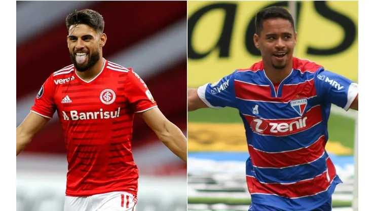 Internacional e Fortaleza se enfrentam neste domingo (Foto: Getty Images e Fernando Moreno/AGIF)