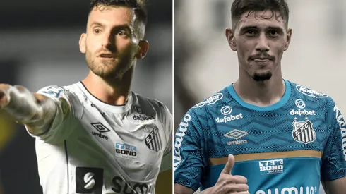 Baptistão e Velázquez: não foram inscritos a tempo na Copa do Brasil (Fotos: Ivan Storti/Santos FC/Divulgação)
