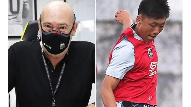 O presidente explicou o contrato com o chinês (Fotos: Pedro Ernesto Guerra Azevedo/Santos FC/Divulgação)