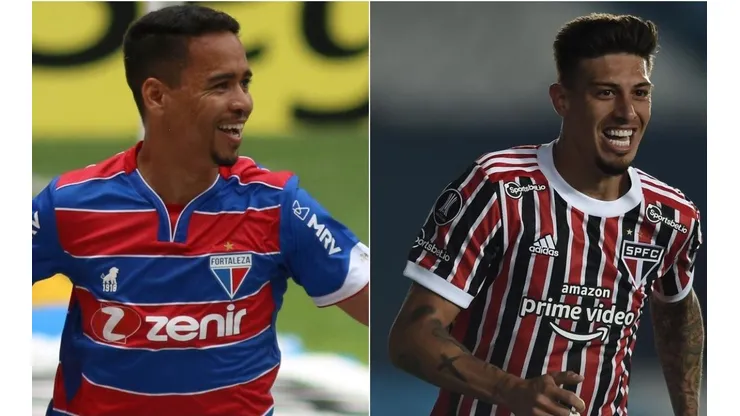 Fortaleza e São Paulo se enfrentam nesta quarta-feira (Foto: Fernando Moreno/AGIF e Getty Images)