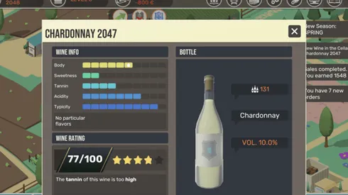 Pré-registro de Hundred Days, game que simula produção de vinho, está disponível para mobile