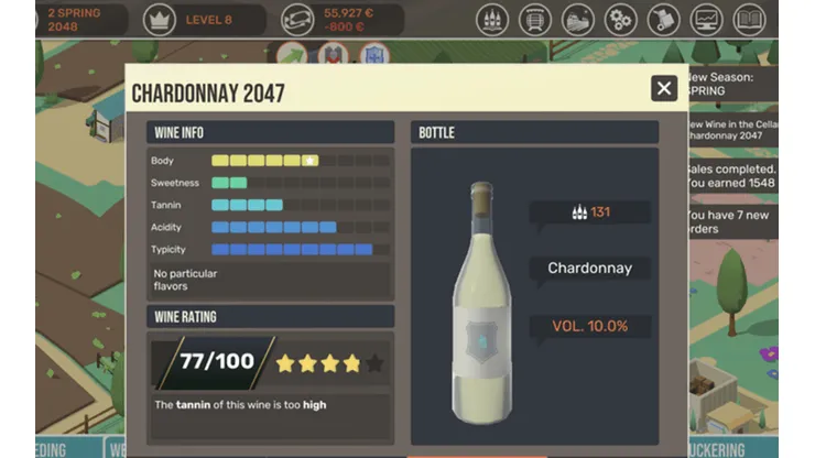 Pré-registro de Hundred Days, game que simula produção de vinho, está disponível para mobile