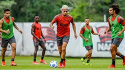 Jogadores do Flamengo durante treinamento