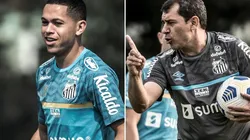 Marcos Guilherme e Carille: trabalharam juntos na Arábia (Foto: Ivan Storti/Santos FC/Divulgação)
