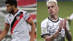 Atlético-GO e Corinthians se enfrentam neste domingo (Foto: Robson Mafra/AGIF e Ettore Chiereguini/AGIF)