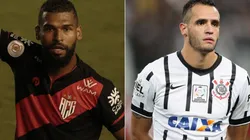 Atlético-GO e Corinthians se enfrentam neste domingo (Foto: Ettore Chiereguini/AGIF e Getty Images)