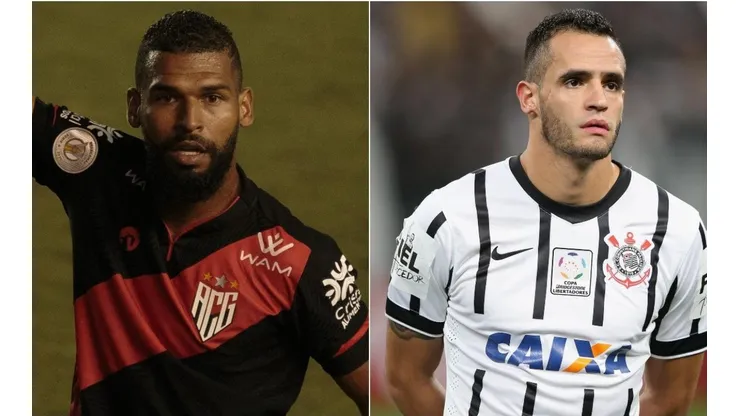 Atlético-GO e Corinthians se enfrentam neste domingo (Foto: Ettore Chiereguini/AGIF e Getty Images)