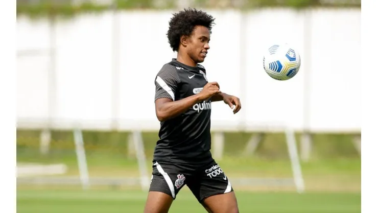 Willian deve ir a campo no domingo, às 18:15 da noite, contra o Atlético-GO (Corinthians/Reprodução)