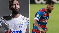 Matheus Vargas e Lucas Lima: disputam vaga no meio de campo (Fotos: Heber Gomes/AGIF e Kely Pereira/AGIF)