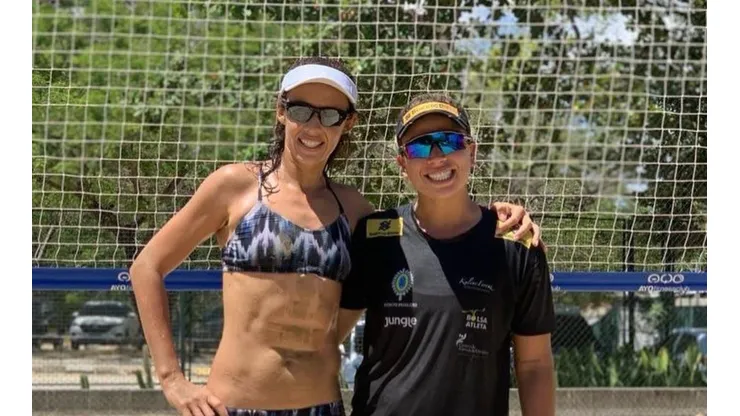 Talita e Rebecca, no primeiro trabalho realizado juntas, em Fortaleza. (Foto: Reprodução Redes sociais)