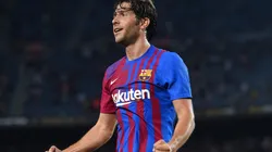 Sergi Roberto durante jogo do Barcelona contra a Real Sociedad no Camp Nou (Getty Images)