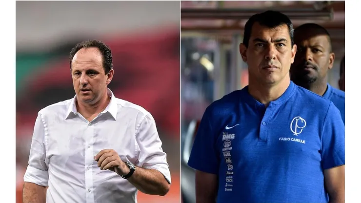 Rogerio Ceni e Fabio Carille são os cotados para assumir o comando da equipe | Crédito: Thiago Ribeiro/AGIF e Bruno Ulivieri/AGIF