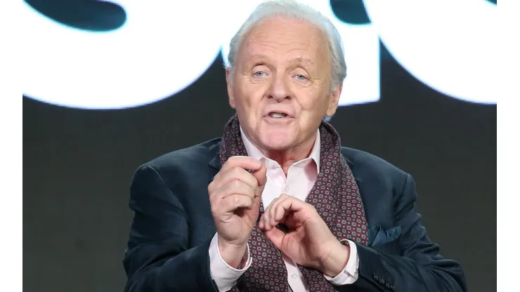 (L-R) Actor Anthony Hopkins, Colin Callender, executive director, and Richard Eyre, director, speak onstage during The Dresser panel as part of the Starz portion of This is Cable 2016 Television Critics Association Winter Tour at Langham Hotel on January 8, 2016 in Pasadena, California.-Not Released (NR)
