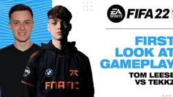 Tekkz, da Fnatic, e Tom Leese, da Hashtag United e Seleção da Inglaterra FIFAe, testaram o game