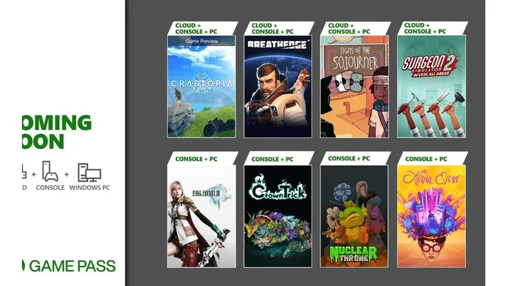 Final Fantasy XIII e Surgeon Simulator 2 são os grandes destaques do Xbox Game Pass do mês