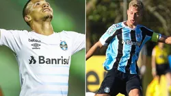 Darlan e Ronald: dois dos jovens volantes que vêm sendo formados no Tricolor (Fotos: Lucas Uebel/Grêmio/Divulgação e Rodrigo Fatturi/Grêmio/Divulgação)