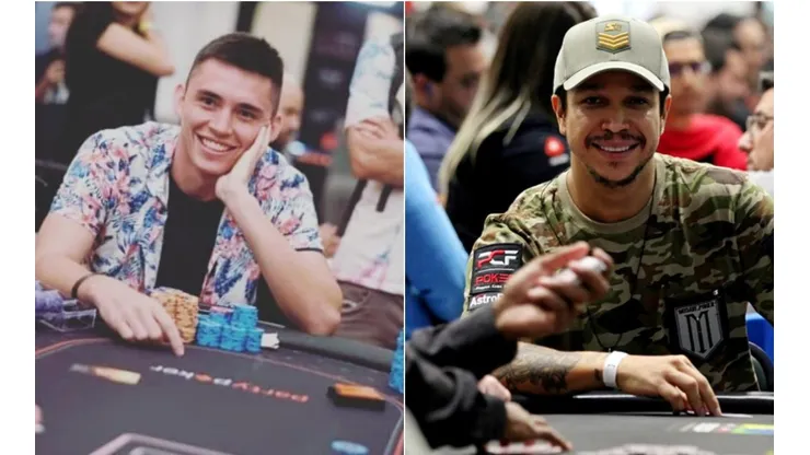 Lucas Ferreira Alves e Felipe Mojave fizeram mesa dinal na WSOP (Foto: Reprodução Instagram e Divulgação BSOP)