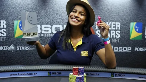 Daniele Feitosa ganhou o BSOP Ladies em 2019 e hoje é uma streamer da FURIA: (Foto: Divulgação BSOP)