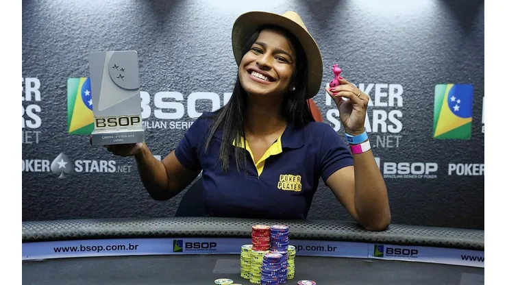Daniele Feitosa ganhou o BSOP Ladies em 2019 e hoje é uma streamer da FURIA: (Foto: Divulgação BSOP)