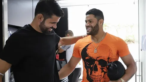 Hulk já projeta dupla com o novo companheiro (Foto: Pedro Souza / Atlético / Divulgação)