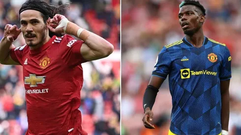 Edinson Cavani e Paul Pogba: jogadores deverão ficar em Manchester (Getty Images)