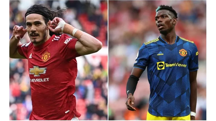Edinson Cavani e Paul Pogba: jogadores deverão ficar em Manchester (Getty Images)