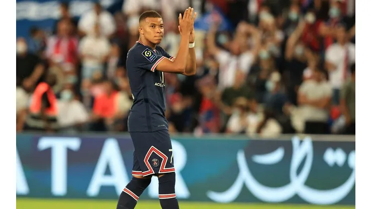 Kylian Mbappé após jogo contra o RC Strasbourg pela Ligue 1 (Getty Imgaes)