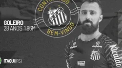 Goleiro Jandrei é anunciado como novo reforço do Santos. (Foto: Reprodução Twitter)