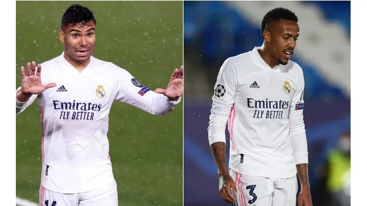 Casemiro e Militão atuam pelo Real Madrid e pela seleção brasileira (Foto: Getty Images)